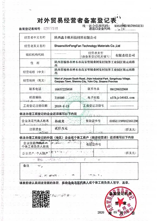 product-1-1 New Sail Ferroalloy Export Certificate